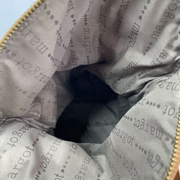 Margot Adelle Convertible Hobo Bag Light Brown Soft Genuine Leather 14"W x 12"H - Picture 5 of 12